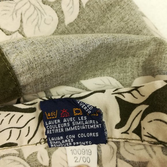 Vintage 2000 Tommy Hilfiger Shirt Hawaiian Floral Button Up Y2K Green Mens XL - Picture 8 of 8